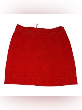 Bright Orange Corduroy Mini Skirt Size 0
